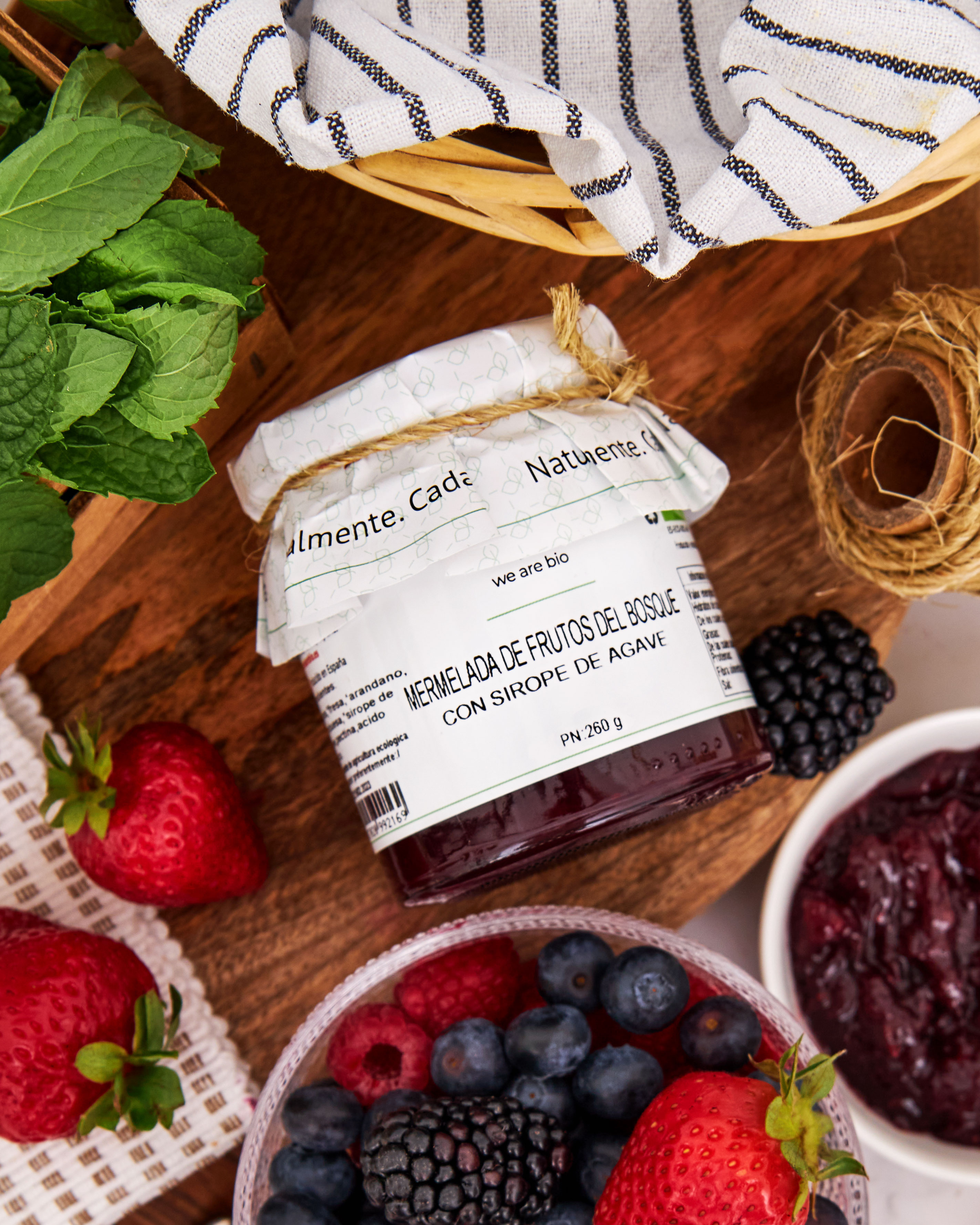 Forest berries preserve overhead