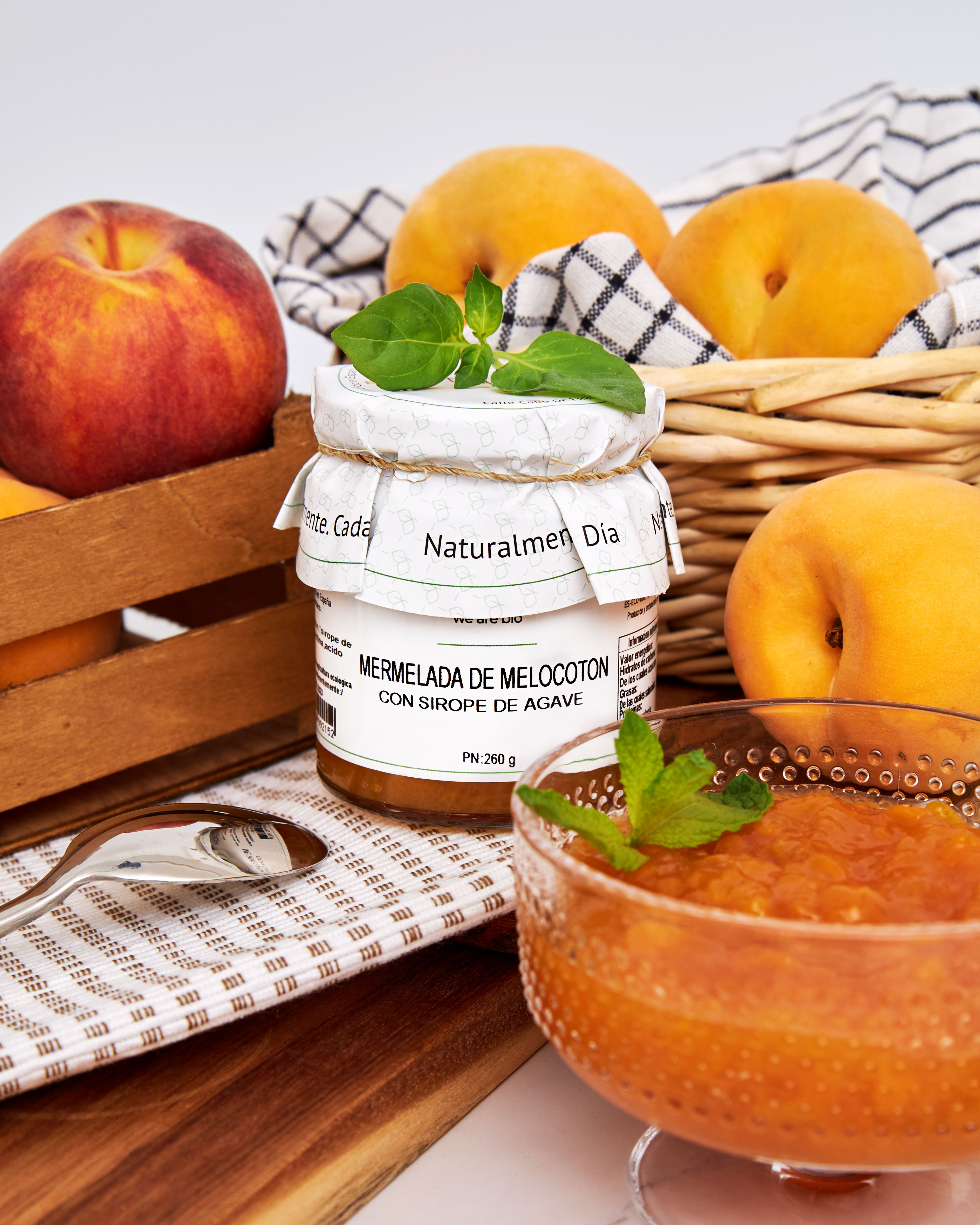 A jar of stone-fruit preserve from the Levante